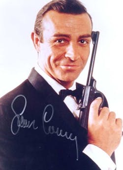 James Bond 007 Gun Dinner Suit Signed Photo 0 James Bond 007 Gun Dinner Suit Signed Photo 0