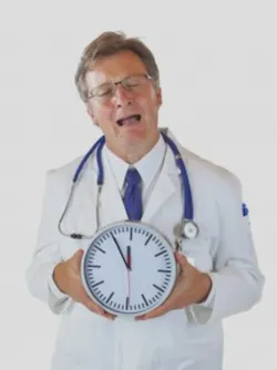 Stresseddoctorwithclock 9752026 S Stresseddoctorwithclock 9752026 S