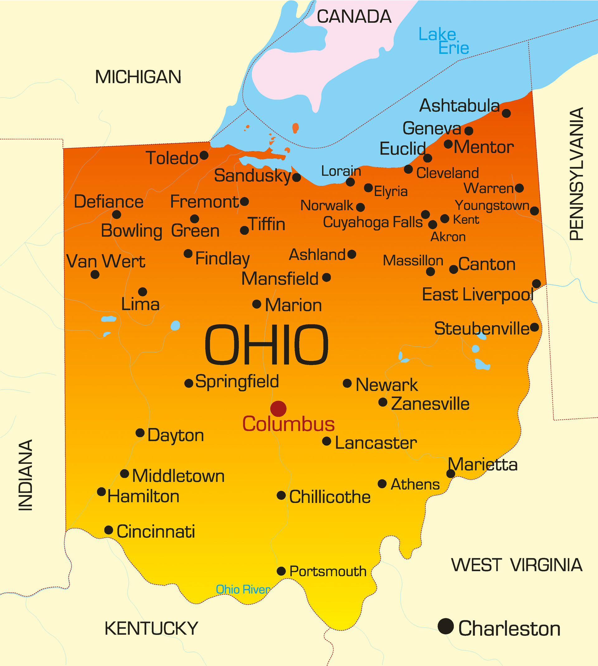 In Ohio Value Based Care Takes Center Stage Healthcare Innovation   Ohio Map 