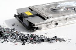 Hard drive shredded