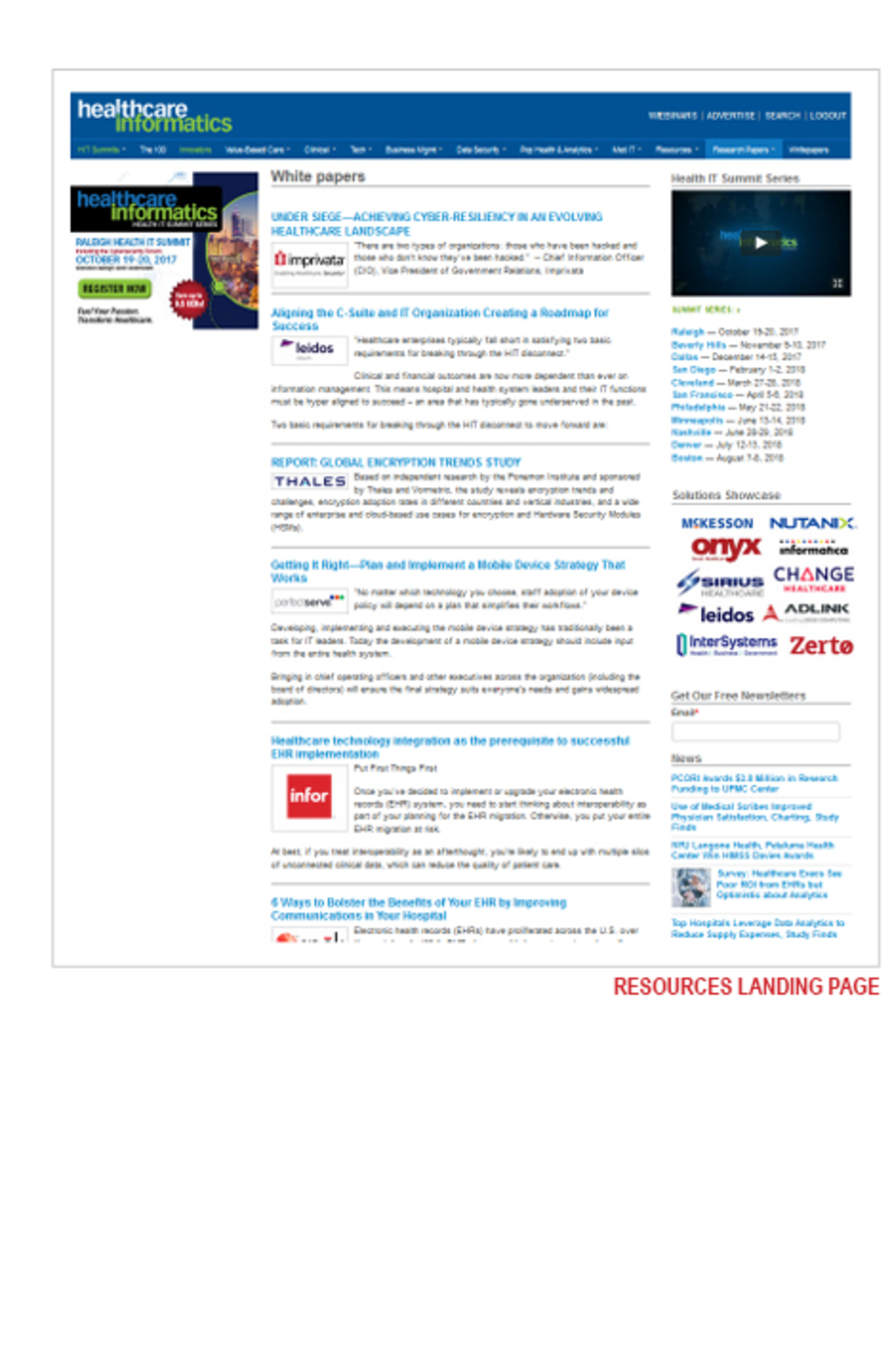 Hci Resource Landing Page