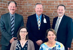 Back row L to R: Lee Mork; Keith Olson, D.O.; Murray McAllister Front row, L to R: Katie Foag; Kathleen Keller, R.N. Back row L to R: Lee Mork; Keith Olson, D.O.; Murray McAllister Front row, L to R: Katie Foag; Kathleen Keller, R.N.