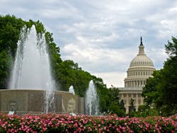 Washington Dc Capitol Bldg &amp; Fountain