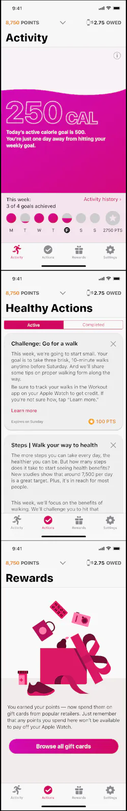 A screenshot of Aetna's Attain app (image courtesy of Aetna) A screenshot of Aetna's Attain app (image courtesy of Aetna)