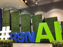 AI was such a big focus this year at RSNA19, that the RSNA people created a display incorporating the hashtag #RSNAI, at the entrance to the AI Showcase in the Exhibit Hall.