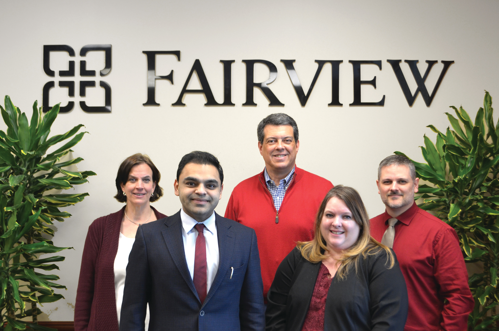 (L to R): Joanie Aasen, R.N.; Arpit Rao, M.D.; Timothy Payne; Darcy Malard Johnson; Adam Rhodes