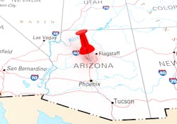 Bigstock Red Thumbtack Over Arizona Sta 116686340