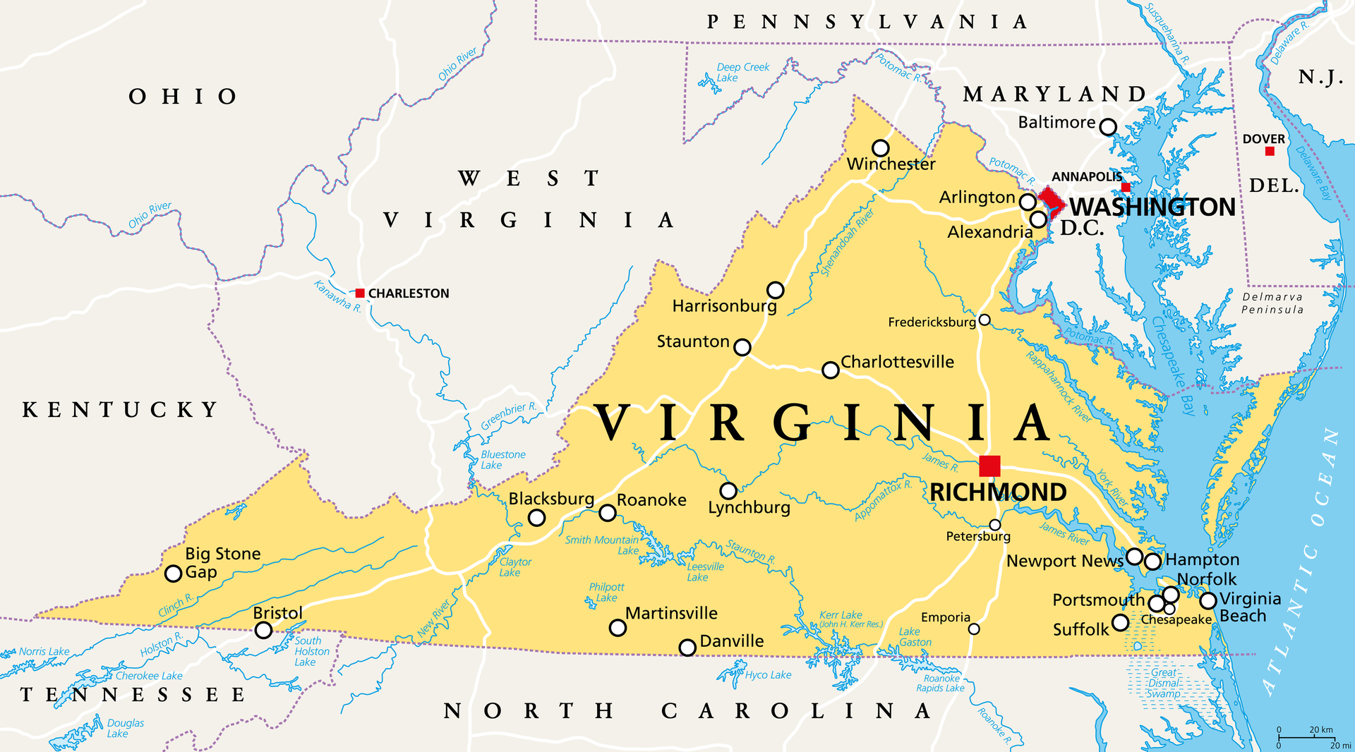 Bigstock Virginia Va Political Map C 389502658 60a512df245ac