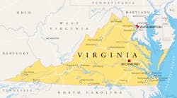 Bigstock Virginia Va Political Map C 389502658