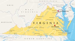 Bigstock Virginia Va Political Map C 389502658