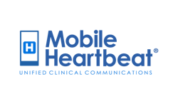 Mobile Heartbeat Logo Stacked Blue