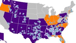 Enhabit's network of home health (blue) and hospice locations (purple) spans 34 states. Enhabit's network of home health (blue) and hospice locations (purple) spans 34 states.