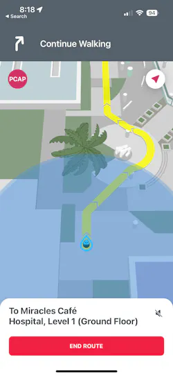 At the heart of the MyNicklaus App is a hospital wayfinding system. At the heart of the MyNicklaus App is a hospital wayfinding system.