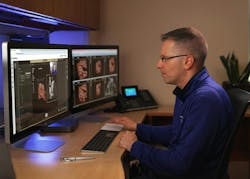 Michael Ruma, M.D., M.P.H., a maternal fetal medicine sub-specialist at Perinatal Associates of New Mexico, conducts tele-ultrasound exams with patients 200 miles away. Michael Ruma, M.D., M.P.H., a maternal fetal medicine sub-specialist at Perinatal Associates of New Mexico, conducts tele-ultrasound exams with patients 200 miles away.