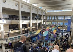 Attendees leave the morning keynote session on March 12, 2024, during HIMSS24 in Orlando Attendees leave the morning keynote session on March 12, 2024, during HIMSS24 in Orlando