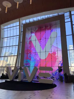 A display outside the exhibit hall at ViVE 2025 A display outside the exhibit hall at ViVE 2025