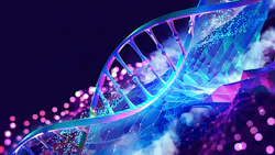 DNA helix 3D illustration of mutations under microscope, decoding genome. DNA helix 3D illustration of mutations under microscope, decoding genome.
