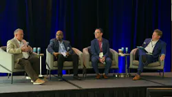 Implementing ambient AI in clinical care takes more than technology—it requires strong provider support, a focus on patient experience, transparency about privacy, and thoughtful measures of value. Pictured, from left, Northeast Valley Health Center, CIO Stephen Gutierrez; Vivek Reddy, M.D., chief health informatics officer at University of Utah Health; Mario Bialostozky, M.D., chief medical information officer and associate chief quality officer of Rady Children’s Hospital San Diego; and Adam Cherrington, founder, chief advisor and patient champion at Aligned Health Advisory.